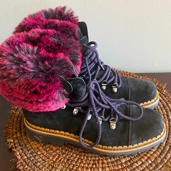 Brand new Suede fuzzy Sam Edelman boots size 7 - Picture 1 of 6